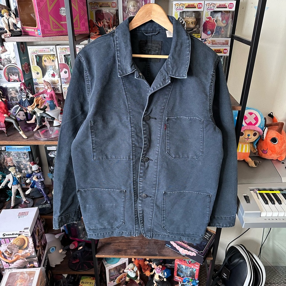 Levi’s Engineer’s Coat Canvas Chore Jacket Workwear Men’s XL Grey